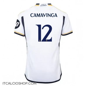 Real Madrid Eduardo Camavinga #12 Prima Maglia 2023-24 Manica Corta